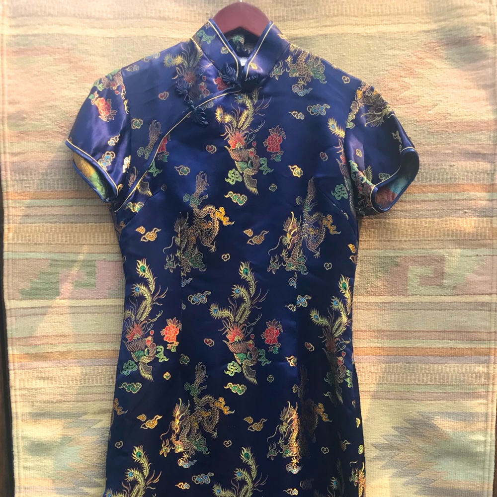Asian print dress